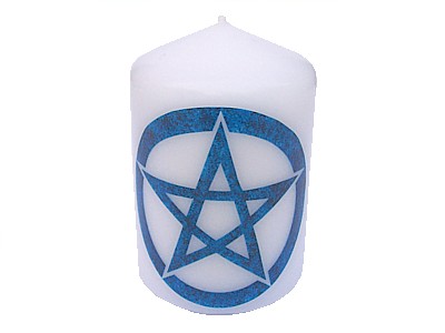Pentacle Element Candle Water NEW SIZE see description